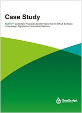 Using GenScript’s NeoPre bioinformatics algorithm for difficult neoantigen
		   						                peptide synthesis