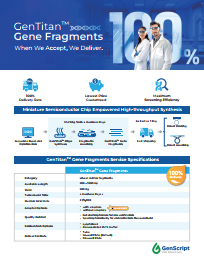 GenTitan Gene Fragments Flyer