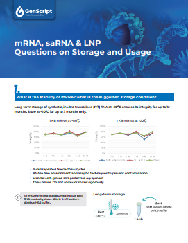 Questions On Storage And Usage Guidelines_mRNA, saRNA and LNP
