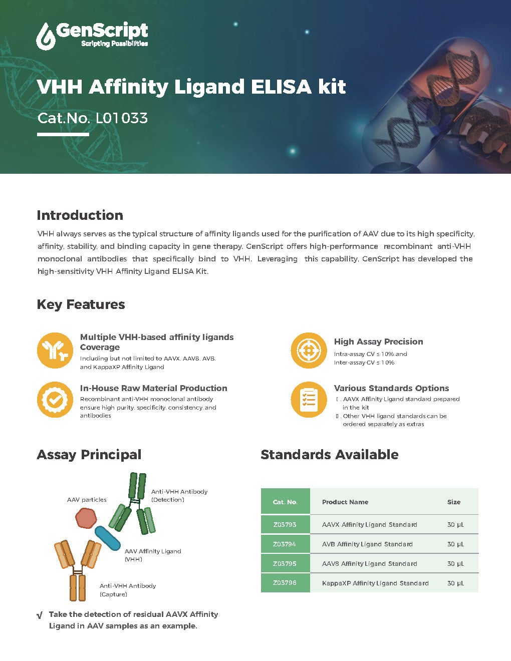VHH Affinity Ligand ELISA Kit Flyer